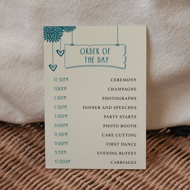 Order of the Day Cards | InvitationWorks
