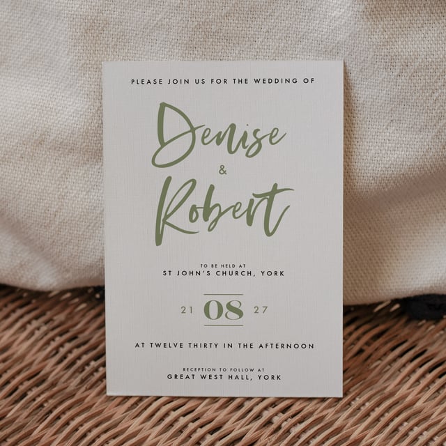 Sage Green Wedding Invitations | InvitationWorks