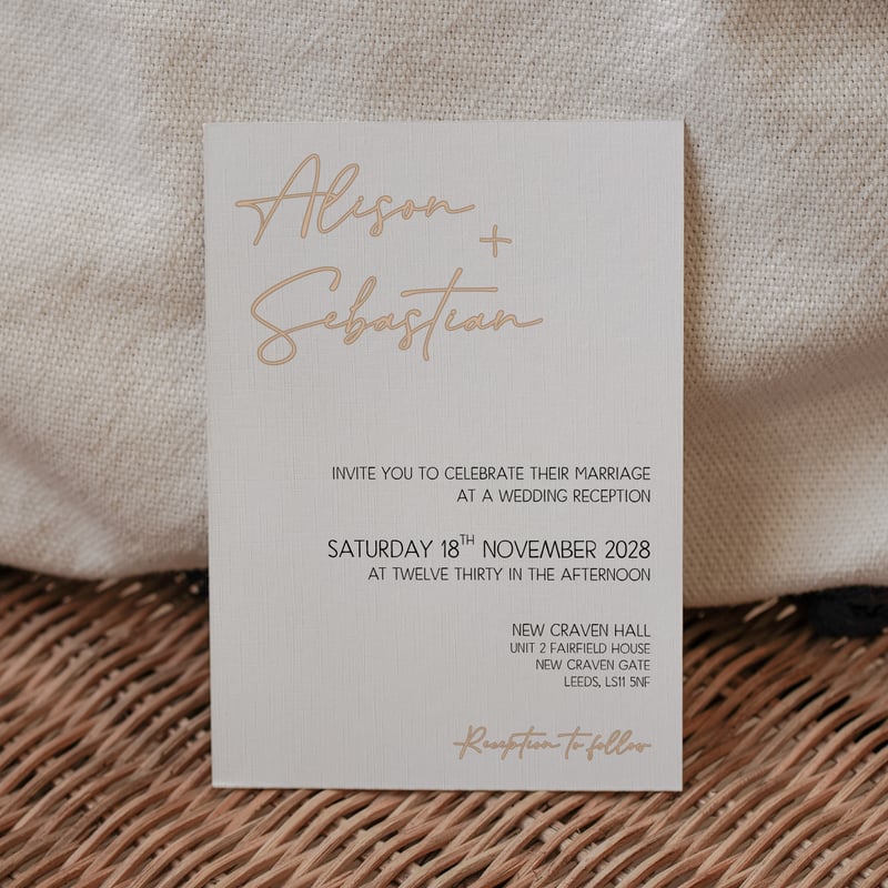Champagne Wedding Invitations | InvitationWorks